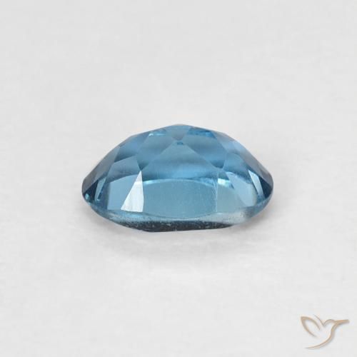 Topazio Blu London naturale da 0.60 ct, Ovale, VVS-VS