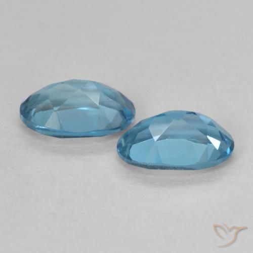 Gemme di Topazio Blu London naturale da 1.05 ct, Ovale, VVS-VS