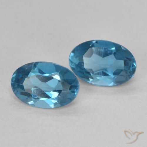 Gemme di Topazio Blu London naturale da 1.12 ct, Ovale, VVS-VS