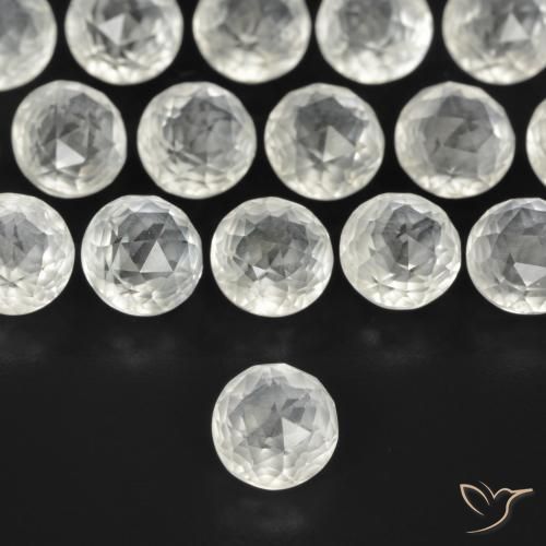 Topazio Bianco caldo naturale da 0.81 ct, Rotondo, VS