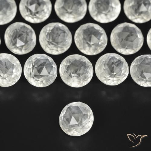 Topazio Bianco caldo naturale da 0.81 ct, Rotondo, VS