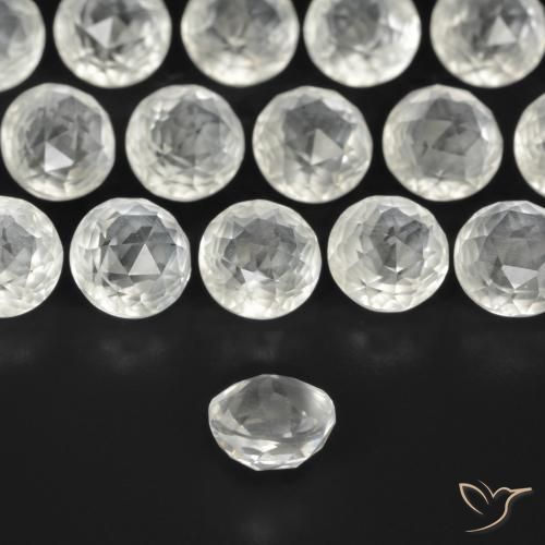Topazio Bianco caldo naturale da 0.81 ct, Rotondo, VS