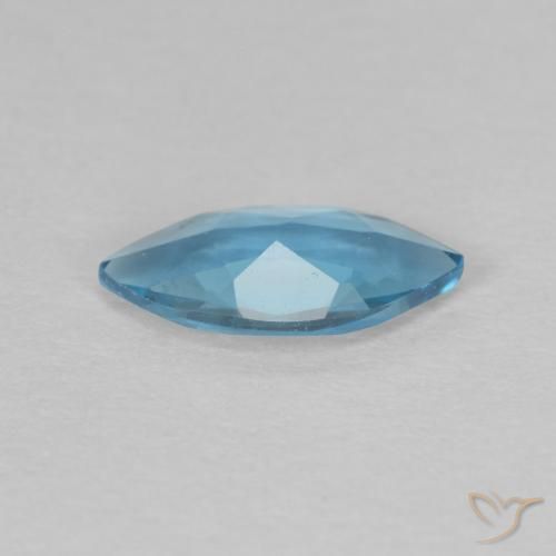 Topazio Blu London naturale da 0.46 ct, Taglio marquise, VVS