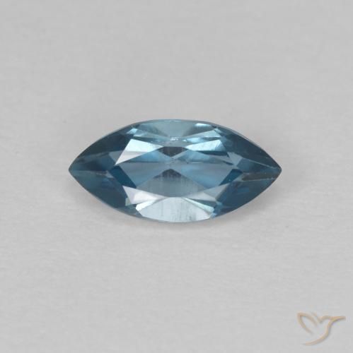 0.52ct Naturale Blu London Topazio, Taglio marquise, VVS