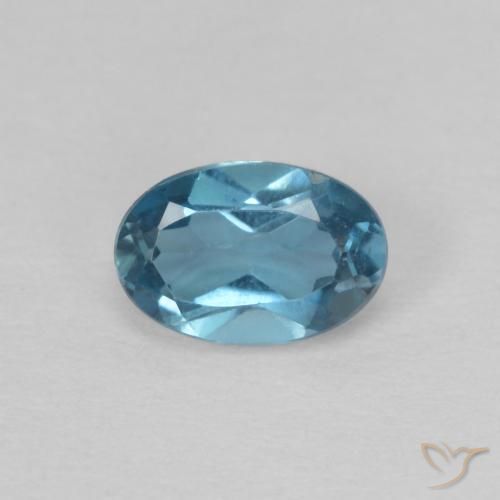 Topazio Blu London naturale da 0.67 ct, Ovale, VVS