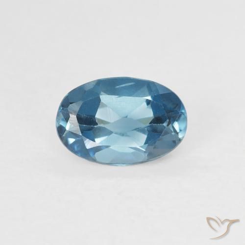 Topazio Blu London naturale da 0.64 ct, Ovale, VS