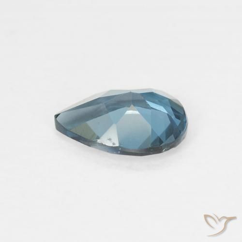 Topazio Blu London naturale da 0.68 ct, Forma a pera, VVS