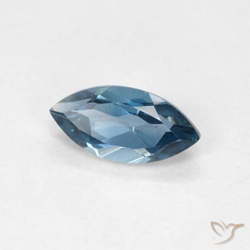 Topazio naturale blu da 0,47 ct, marchesa, VVS