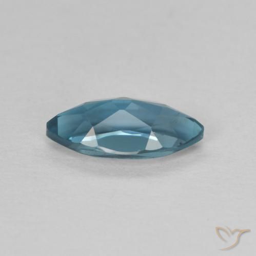 Topazio Blu London naturale da 0.72 ct, Taglio marquise, VVS