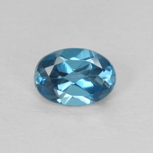 0.58ct Naturale Blu London Topazio, Ovale, VVS