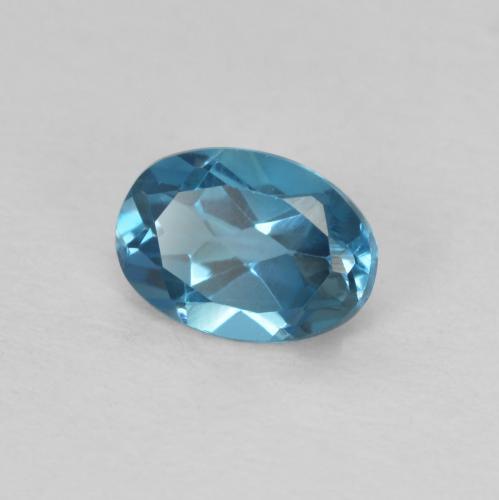 Topazio Blu London naturale da 0.58 ct, Ovale, VVS