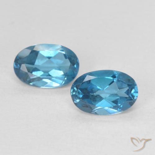 1.17ctw Naturale Blu London Topazio, Ovale, VS