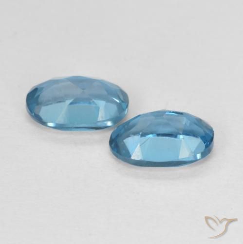 Gemme di Topazio Blu London naturale da 1.17 ct, Ovale, VS