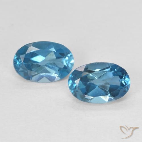 1.20ctw Naturale Blu London Topazio, Ovale, VS