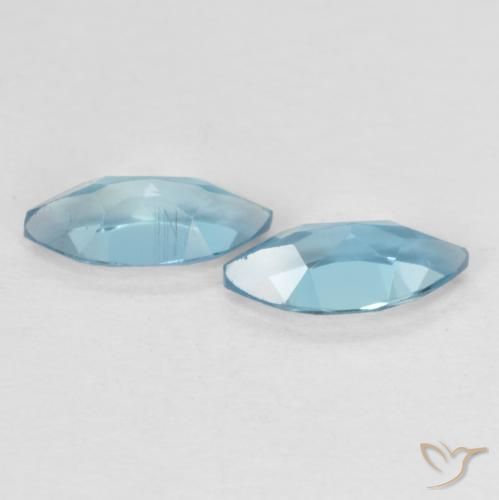 Gemme di Topazio Blu London naturale da 0.84 ct, Taglio marquise, VS