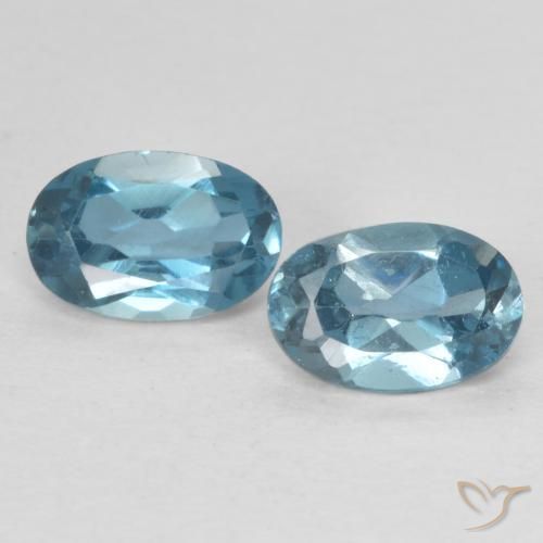 1.22ctw Naturale Blu London Topazio, Ovale, VVS-VS