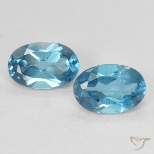 1.22ctw Naturale Blu London Topazio, Ovale, VS