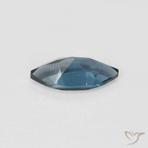Topazio Blu London naturale da 0.63 ct, Taglio marquise, VVS-VS