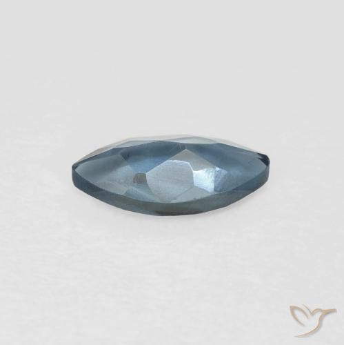 Topazio Blu London naturale da 0.58 ct, Taglio marquise, VVS-VS