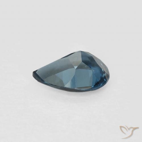 Topazio Blu London naturale da 0.71 ct, Forma a pera, VVS-VS