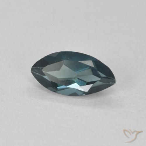 Topazio Blu London naturale da 0.52 ct, Taglio marquise, VVS-VS