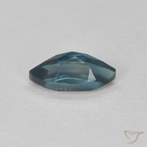 Topazio Blu London naturale da 0.52 ct, Taglio marquise, VVS-VS