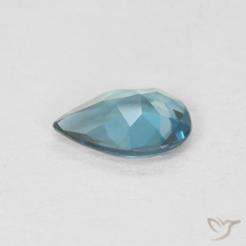 Topazio blu london naturale da 0,53 ct, taglio a pera, VVS-VS