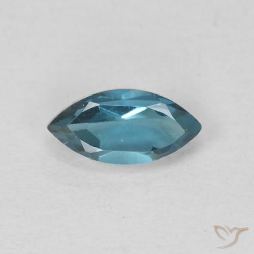 0.58ct Naturale Blu London Topazio, Taglio marquise, VVS-VS