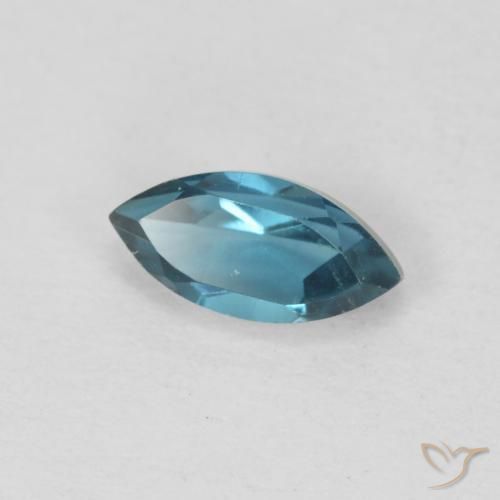 Topazio Blu London naturale da 0.58 ct, Taglio marquise, VVS-VS