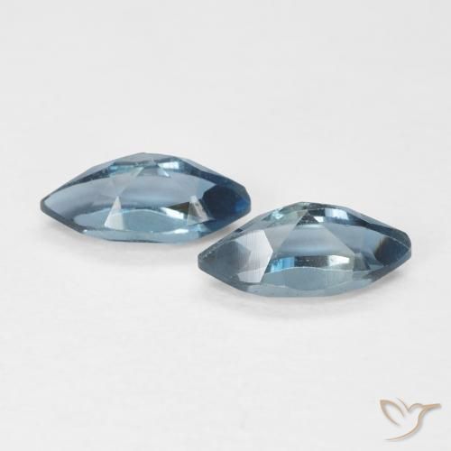 Gemme di Topazio Blu London naturale da 0.98 ct, Taglio marquise, VS