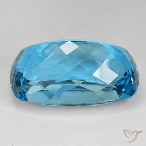 Topazio Blu svizzero naturale da 120.92 ct, Cuscino, IF