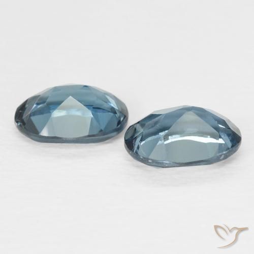 Gemme di Topazio Blu London naturale da 1.90 ct, Ovale, VVS-VS