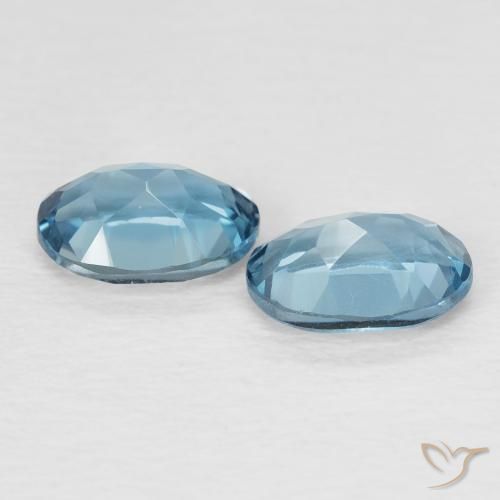 Gemme di Topazio Blu London naturale da 2.04 ct, Ovale, VVS-VS
