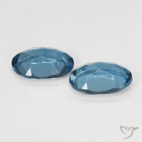 Gemme di Topazio Blu London naturale da 1.79 ct, Ovale, VVS-VS