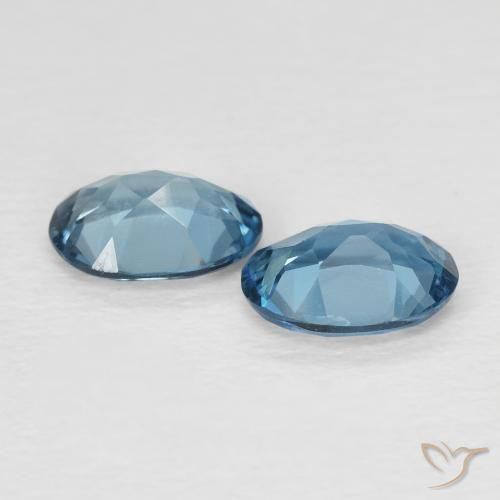 Gemme di Topazio Blu London naturale da 1.77 ct, Ovale, VVS-VS