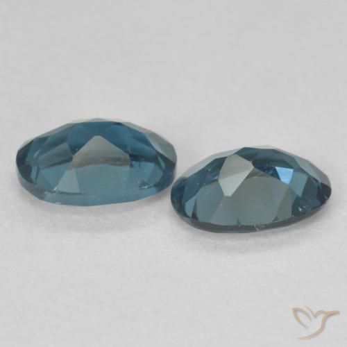 Gemme di Topazio Blu London naturale da 1.95 ct, Ovale, VS