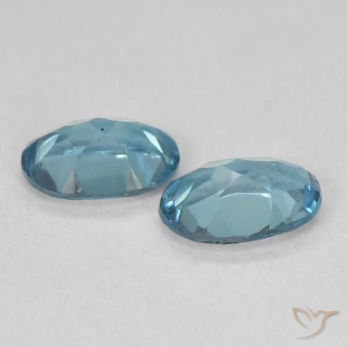 Gemme di Topazio Blu London naturale da 1.76 ct, Ovale, VS