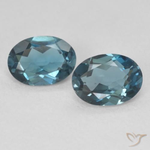 1.86ctw Naturale Blu London Topazio, Ovale, VS