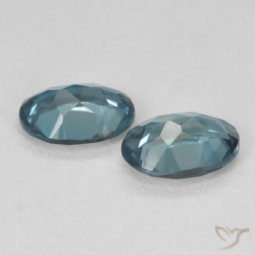 Gemme di Topazio Blu London naturale da 1.86 ct, Ovale, VS