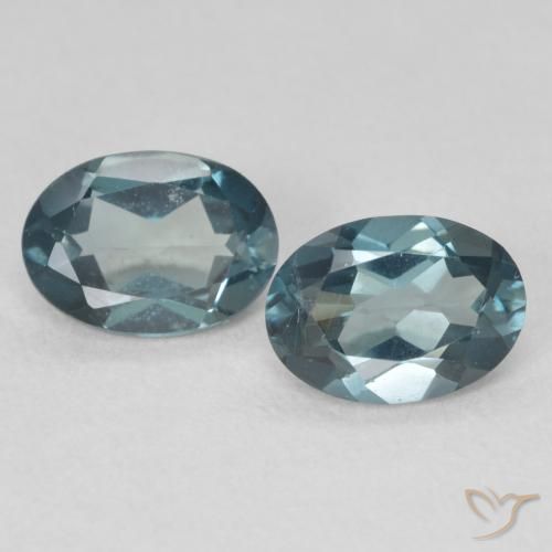 1.85ctw Naturale Blu London Topazio, Ovale, VS