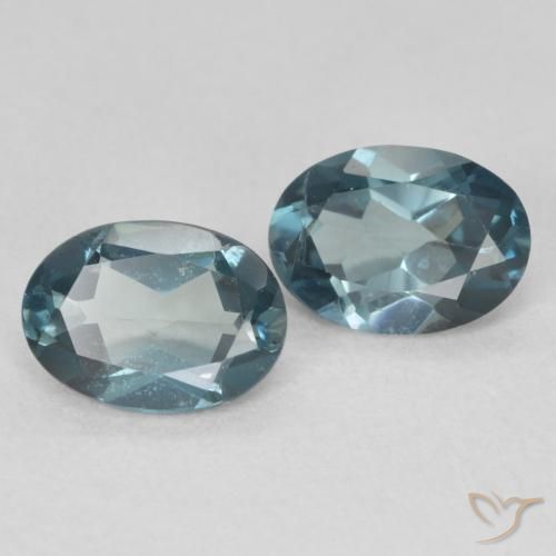 Gemme di Topazio Blu London naturale da 1.85 ct, Ovale, VS
