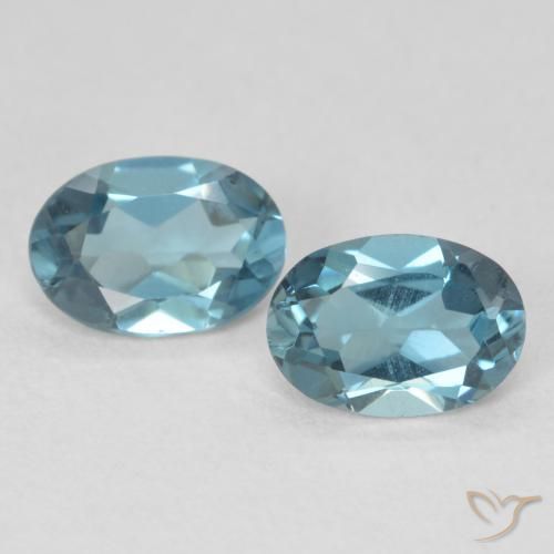 1.79ctw Naturale Blu London Topazio, Ovale, VS