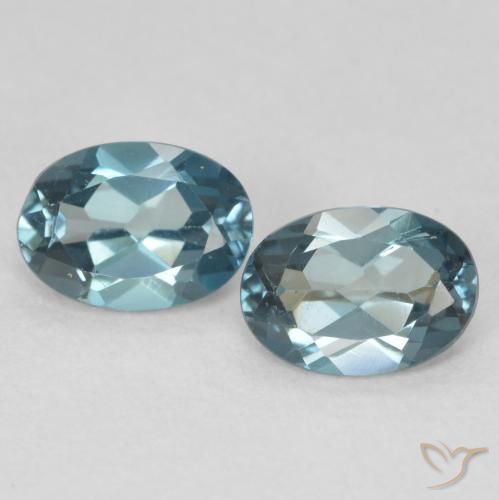1.99ctw Naturale Blu London Topazio, Ovale, VS