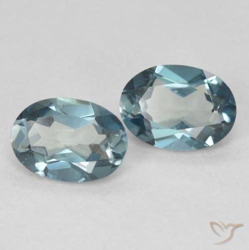 Gemme di Topazio Blu London naturale da 2.00 ct, Ovale, VS