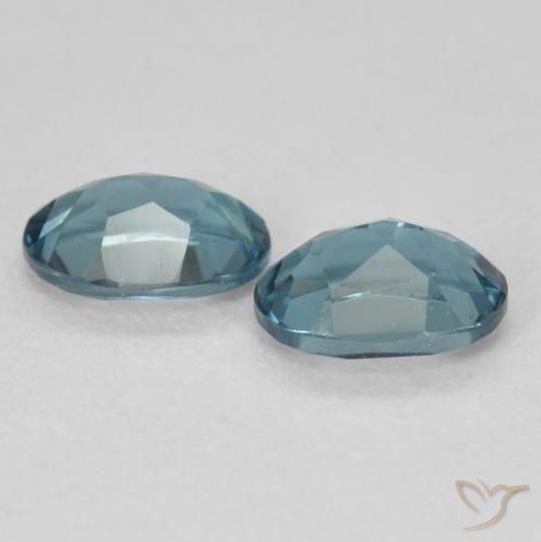 Gemme di Topazio Blu London naturale da 2.00 ct, Ovale, VS