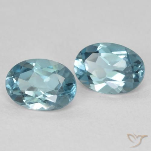 Gemme di Topazio Blu London naturale da 1.95 ct, Ovale, VS