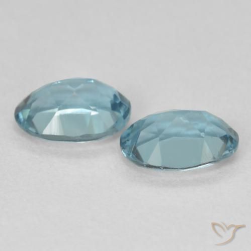 Gemme di Topazio Blu London naturale da 1.95 ct, Ovale, VS
