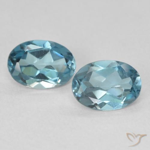 1.90ctw Naturale Blu London Topazio, Ovale, VS