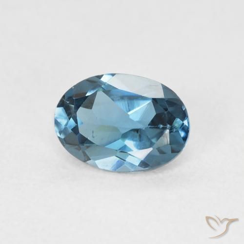 Topazio Blu London naturale da 1.06 ct, Ovale, VVS-VS