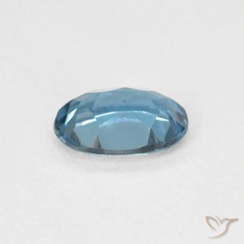 Topazio Blu London naturale da 0.89 ct, Ovale, VVS-VS